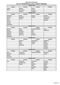 ACİL TIP TEKNİKERİ (İLK VE ACİL YARDIM TEKNİKERİ)