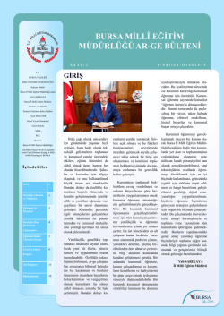 Bursa il Mem ARGE B&uuml;lteni - Bursa İl Milli Eğitim M&uuml;d&uuml;rl&uuml;ğ&uuml;