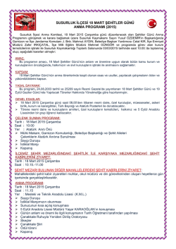 2015 Yılı 18 Mart Şehitler G&uuml;n&uuml; İl&ccedil;e Anma Programını indirmek i&ccedil;in