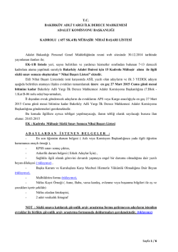 kadrolu m&uuml;başir nihai başarı listesi 20.03.2015