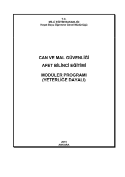 can ve mal g&uuml;venliği afet bilinci eğitimi mod&uuml;ler programı
