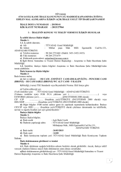 20150141 İDARİ ŞARTNAME