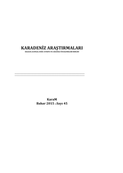 İ&ccedil;indekiler - DergiPark