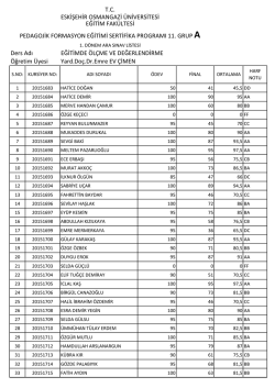 11 - Eğitim Fak&uuml;ltesi - Osmangazi &Uuml;niversitesi