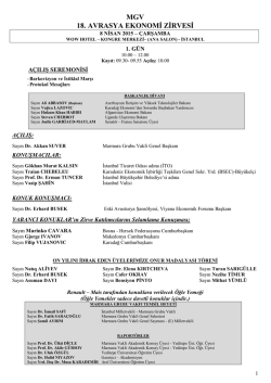 mgv 18. avrasya ekonomi zirvesi - Marmara Grubu Stratejik ve