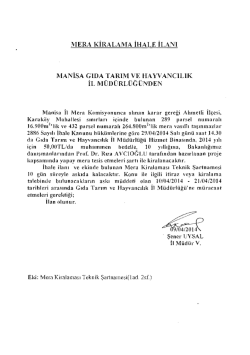 2014 - 2015 Fiyat Listesi