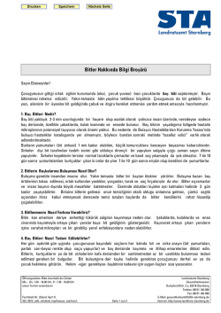 Bitler Hakkιnda Bilgi Broşürü