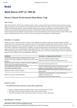Mobil Delvac XHP LE 10W-40 - Ak