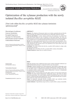 Optimization of the xylanase production with the newly isolated