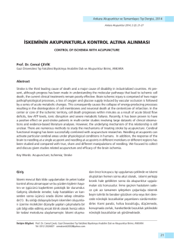 iskeminin akupunkturla kontrol altına alınması