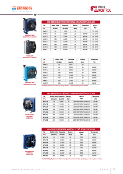 MG SERİSİ ELEKTRİK MOTORLU YAĞ