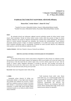 PARMAK İZLİ EHLİYET KONTROL SİSTEMİ (PİEKS)