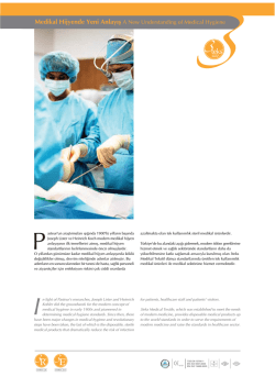 Medikal Hijyende Yeni Anlay&rsaquo;fl A New