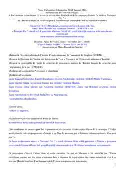 de SEM. Laurent BILI, Ambassadeur de France en Turquie, A l