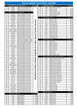 BYLCV KASIM 2014 FİYAT LİSTESİ