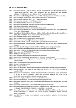 1.1 10 Port End&uuml;striyel Switch 1.1.1 Cihaz &uuml;zerinde en az 7 port 10