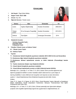 Araş.G&ouml;r. &Ouml;zge Sultan BALIK&Ccedil;I - Eskişehir Osmangazi &Uuml;niversitesi