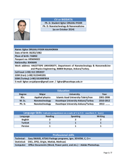 Education Professional skills CV or BIODATA