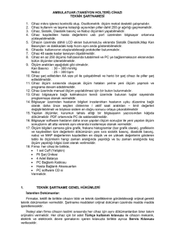 AMBULATUAR (TANSİYON HOLTERİ) CİHAZI