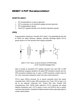 DENEY 4 PUT Karakteristikleri