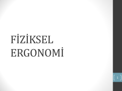 Fiziksel Ergonomi (Physical Ergonomics)