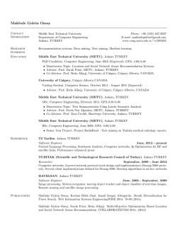 Makbule Gulcin Ozsoy - METU Computer Engineering