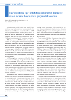 Fosfodiesteraz tip 4 inhibit&ouml;r&uuml; rolipramın domuz ve