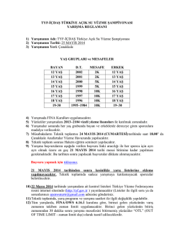 Y&Uuml;ZME FERERASYONU A&Ccedil;IK SU Y&Uuml;ZME T&Uuml;RKİYE ŞAMPİYONASI