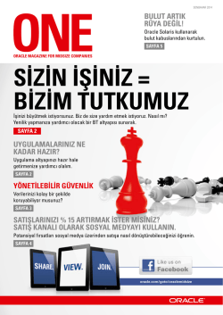 ONE Catalogue Sonbahar 2014