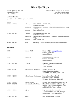 Detaylı &Ouml;zge&ccedil;miş - Elektrik ve Elektronik M&uuml;hendisligi