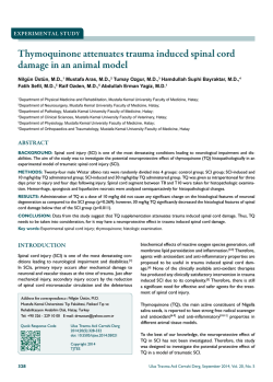 Thymoquinone attenuates trauma induced spinal