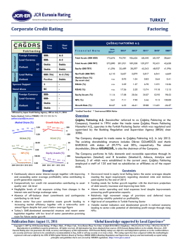 TURKEY Corporate Credit Rating Factoring