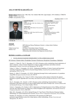 Personal Website / CV - End&uuml;stri M&uuml;hendisliği B&ouml;l&uuml;m&uuml;