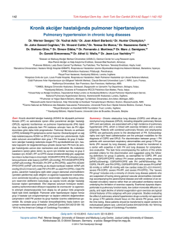 Kronik akciğer hastalığında pulmoner hipertansiyon