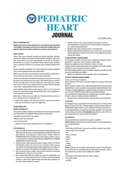 YAZARLARA - türk pediatrik kardiyoloji ve kalp cerrahisi derneği