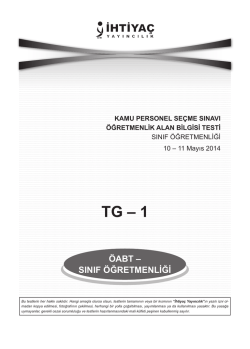 Sınıf &Ouml;ğretmenliği TG-1