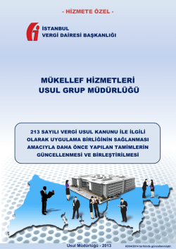 M&Uuml;KELLEF HİZMETLERİ USUL GRUP M&Uuml;D&Uuml;RL&Uuml;Ğ&Uuml;