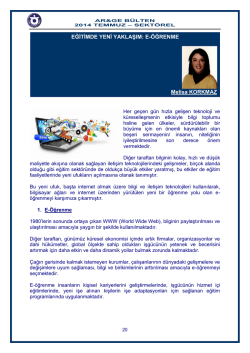 EĞİTİMDE YENİ YAKLAŞIM: E