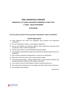 İndir (11140 Kb) - Samanyolu Matematik Yarışması