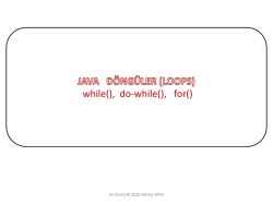 Java D&ouml;ng&uuml;ler(loops)