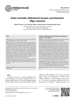 PDF Olarak İndir - Perinatal Dergi