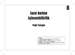 taze beton işlenebilirlik