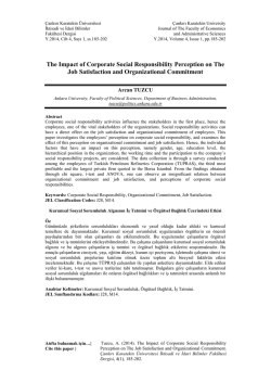 The Impact of Corporate Social Responsibility Perception on The