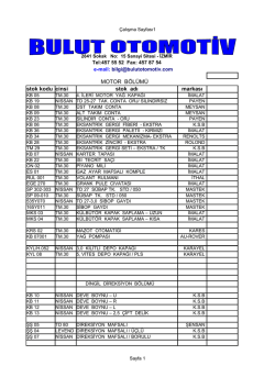 Motor B&ouml;l&uuml;m&uuml; 1 - Bulut Otomotiv