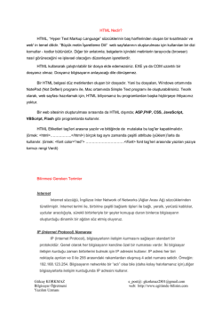 HTML Nedir - G&uuml;lcay KORKMAZ