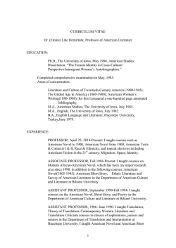 Department of American Culture and Literature