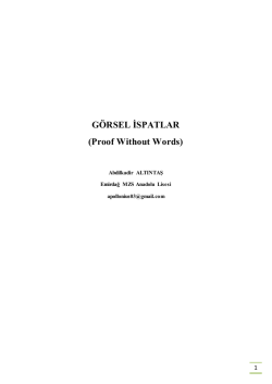 Bazı Görsel İspatlar (Proof Without Words)