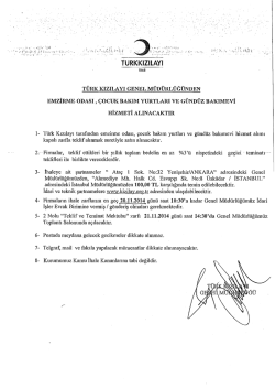 &Ccedil;OCUK BAKIM YURTLARI ve G&Uuml;ND&Uuml;Z BAKIMEVİ HİZMET ALIMI