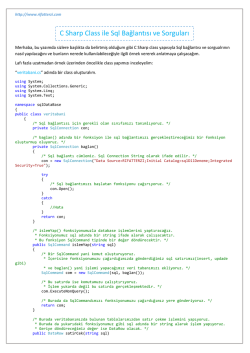 CSharp-ile-Sql