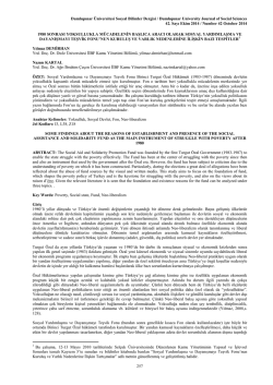 Dumlupınar &Uuml;niversitesi Sosyal Bilimler Dergisi